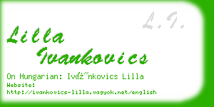 lilla ivankovics business card